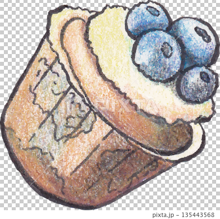 Cupcake sweets pastry watercolor illustration 135443568