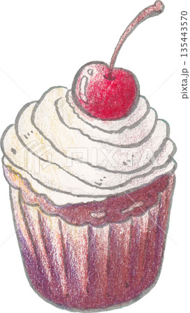 Cupcake cake and pastry watercolor elements Cupcake cake and pastry watercolor elements 135443570
