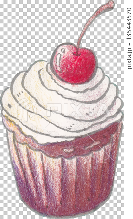 Cupcake cake and pastry watercolor elements Cupcake cake and pastry watercolor elements 135443570