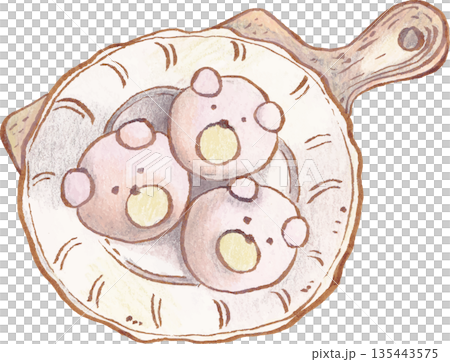 Food Watercolor Element Hand Painted Illustration Food Watercolor Element Hand Painted Illustration 135443575