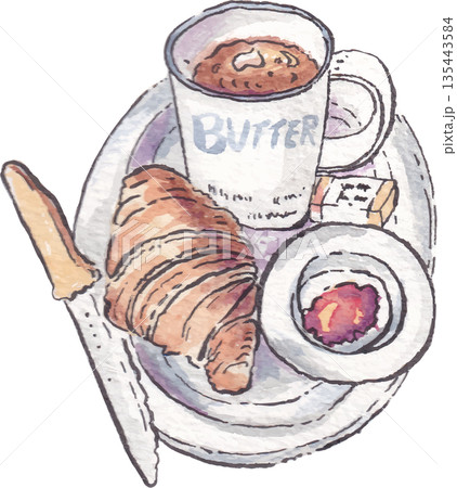 Food Watercolor Element for Recipe Design Food Watercolor Element for Recipe Design 135443584