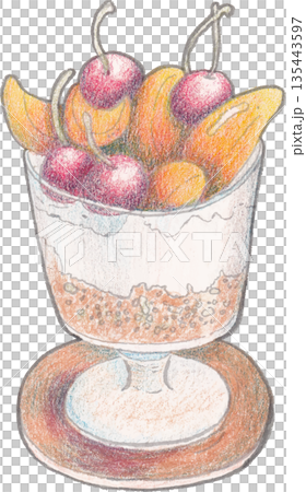ice cream Watercolor Element Hand Painted Illustration ice cream Watercolor Element Hand Painted Illustration 135443597