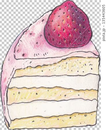 Bakery sweets and cakes watercolor illustration Bakery sweets and cakes watercolor illustration 135443605
