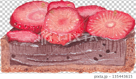 Bakery sweets and dessert watercolor graphics 135443615