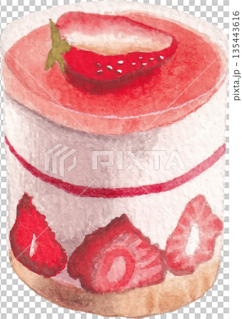 Bakery dessert watercolor illustration collection 135443616