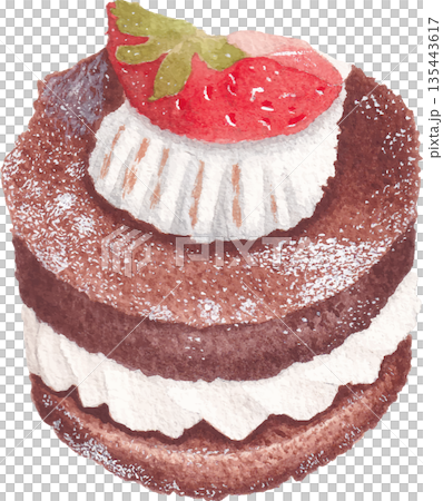 Bakery food dessert watercolor illustration 135443617