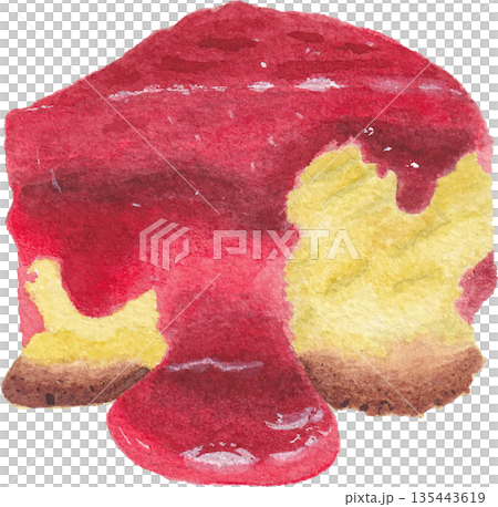 Bakery cake sweets watercolor illustration Bakery cake sweets watercolor illustration 135443619
