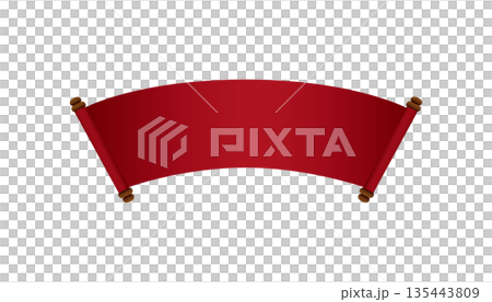 Illustration of a red scroll 135443809