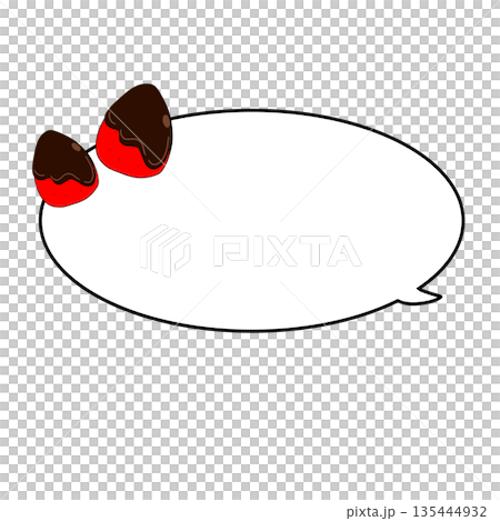 Strawberry Chocolate Speech Bubble Strawberry Chocolate Speech Bubble 135444932