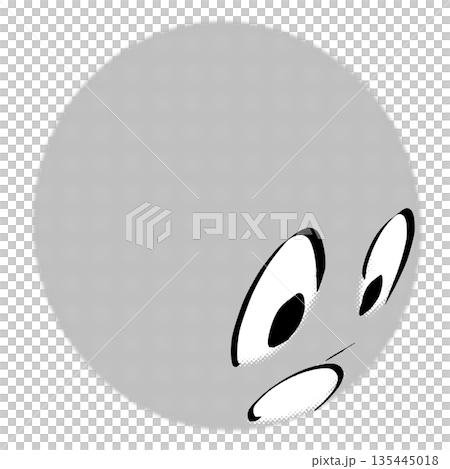 Cartoon style surprised face icon Cartoon style surprised face icon 135445018