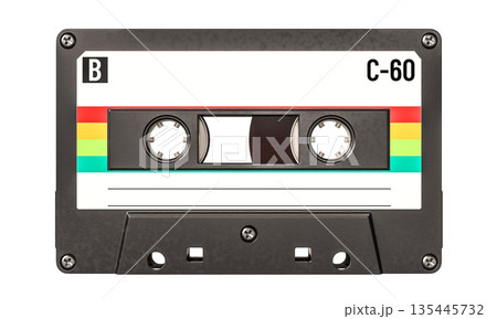 Retro audio cassette tape c 60 isolated 135445732