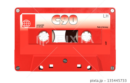 audio cassette tape on transparent background 3d 135445733