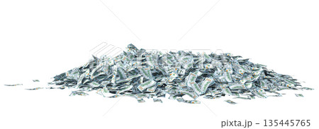 Us dollars 3d pile transparent background Us dollars 3d pile transparent background 135445765
