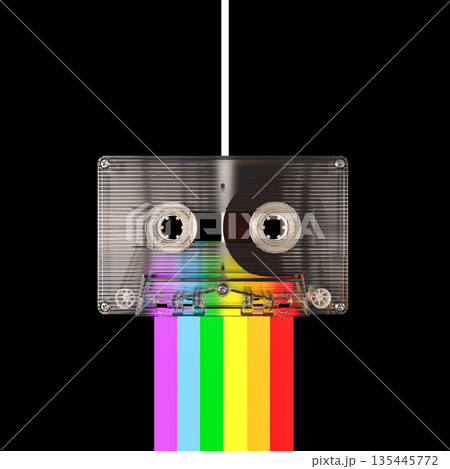 Cassette tape 3d rainbow music retro Cassette tape 3d rainbow music retro 135445772