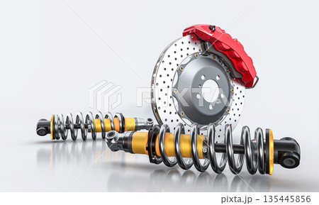 Car 3d parts brake system suspension 135445856