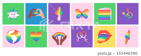Playful pride poster collection Playful pride poster collection 135446390