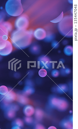 Soft abstract background with glowing neon bubbles in vibrant pink, purple, and blue hues floating in dreamy motion Soft abstract background with glowing neon bubbles in vibrant pink, purple, and blue hues floating in dreamy motion 135447048