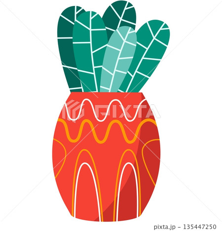 Plant pot vector flat flower icon flowerpot design Plant pot vector flat flower icon flowerpot design 135447250
