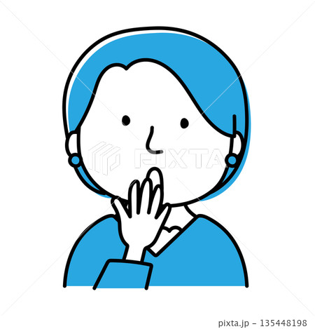 驚いているピアスをしている女性 135448198