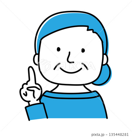 ワンポイントアドバイスをする年配の女性 135448281