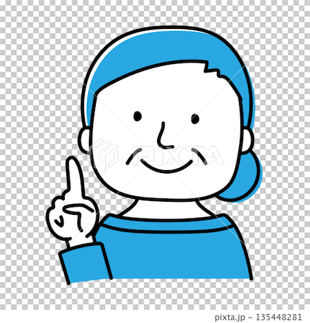 ワンポイントアドバイスをする年配の女性 135448281