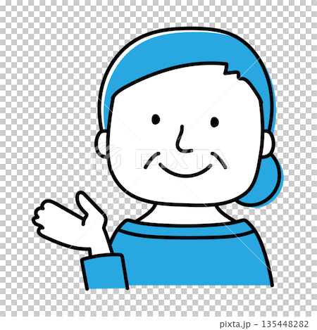 一位老婦人正在指路 一位老婦人正在指路 135448282