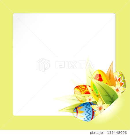 Easter Frame with Sheet Paper mounted in pocket Easter Frame with Sheet Paper mounted in pocket 135448498