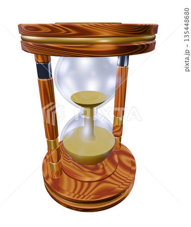 砂時計　hourglass　sand clock  sand glass（透過素材） 135448680