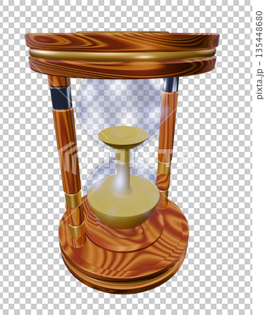 砂時計　hourglass　sand clock  sand glass（透過素材） 135448680