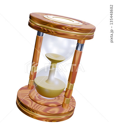 砂時計　hourglass　sand clock  sand glass（透過素材） 135448682