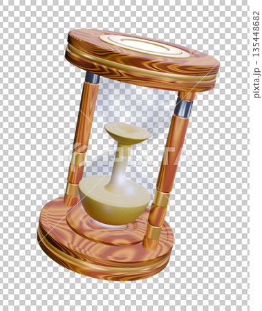 砂時計　hourglass　sand clock  sand glass（透過素材） 135448682