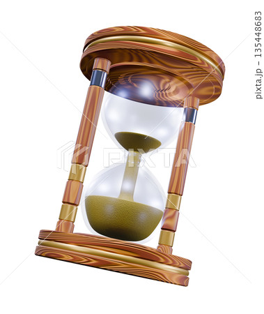 砂時計　hourglass　sand clock  sand glass（透過素材） 135448683