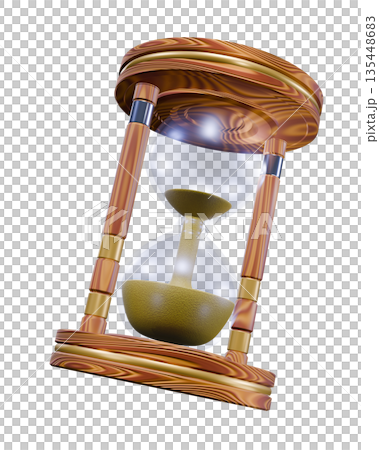 砂時計　hourglass　sand clock  sand glass（透過素材） 135448683