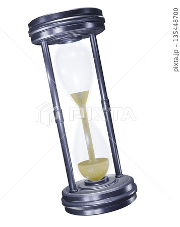 砂時計　hourglass　sand clock  sand glass（透過素材） 135448700