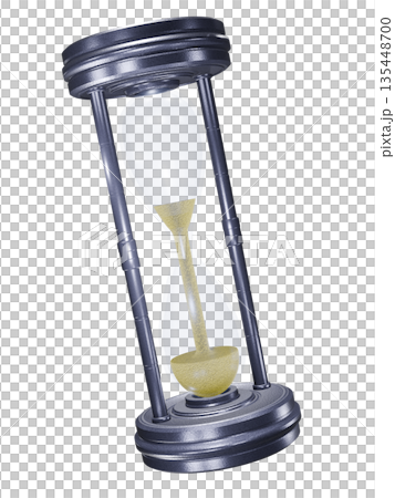 砂時計　hourglass　sand clock  sand glass（透過素材） 135448700