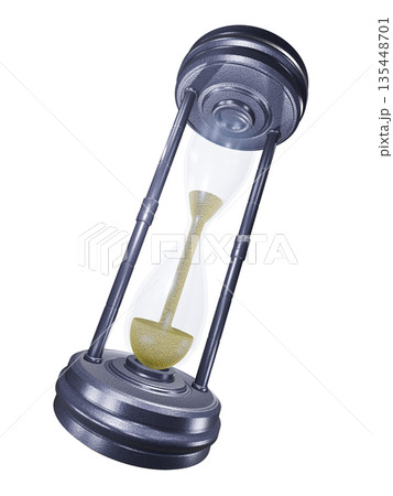 砂時計　hourglass　sand clock  sand glass（透過素材） 135448701