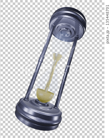 砂時計　hourglass　sand clock  sand glass（透過素材） 135448701