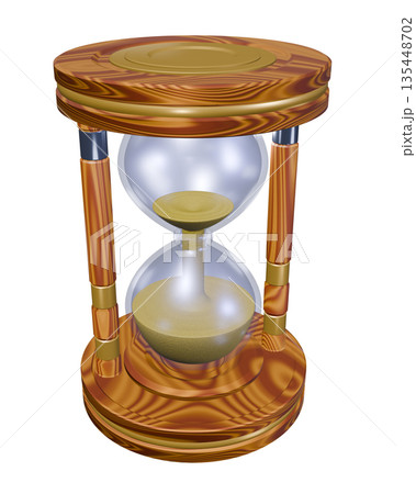 砂時計　hourglass　sand clock  sand glass（透過素材） 135448702
