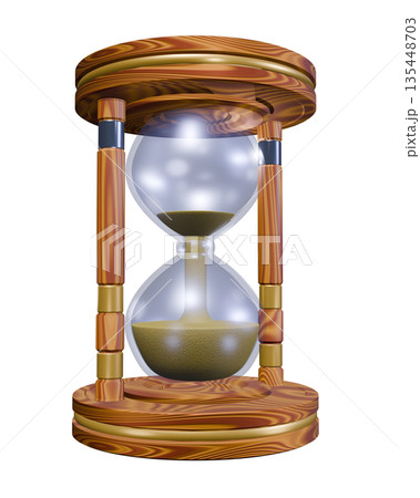 砂時計　hourglass　sand clock  sand glass（透過素材） 135448703