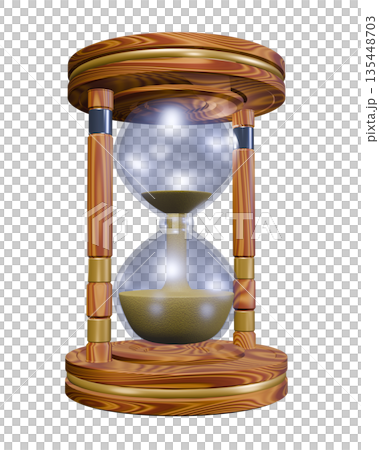 砂時計　hourglass　sand clock  sand glass（透過素材） 135448703