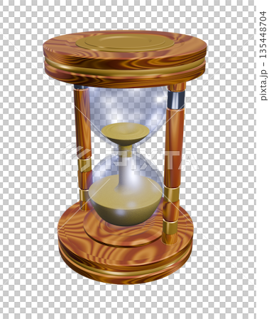 砂時計　hourglass　sand clock  sand glass（透過素材） 135448704