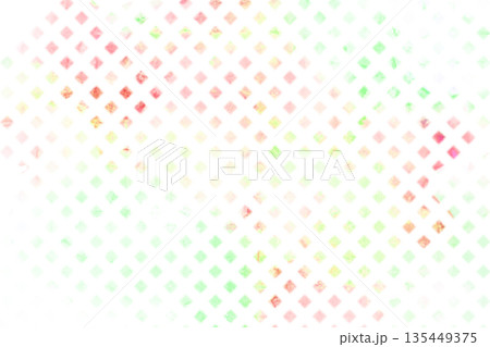 かわいい水彩カラーの背景　チェック柄 135449375