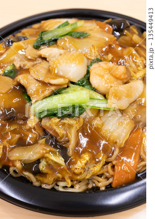 野菜たっぷりの美味しいあんかけ焼きそば 135449413