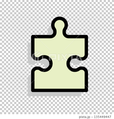 Simple jigsaw puzzle illustration - problem solving and business concept Simple jigsaw puzzle illustration - problem solving and business concept 135449447