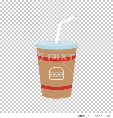 冷たいセットドリンクのアイコンイラスト 冷たいセットドリンクのアイコンイラスト 135449956