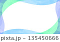曲線のシンプルな背景、フレーム、水彩カラー 135450666