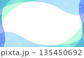 曲線のシンプルな背景、フレーム、水彩カラー 135450692