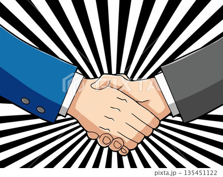 人物, 握手, 人, 男, 男性, 手, ビジネス 135451122