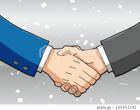 人物, 握手, 人, 男, 男性, 手, ビジネス 135451141