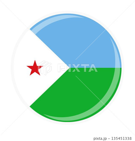 Djibouti national round circle flag emblem official icon Djibouti national round circle flag emblem official icon 135451338